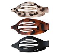 Lot de 3 pinces à cheveux plates en forme de bec de canard - Antidérapantes - Style français - Pour les adolescentes et les femmes - Queue de cheval - Sport humide - Rencontres et fêtes