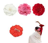 Lot de 3 pinces à cheveux pour flamant rose, rouge, blanc