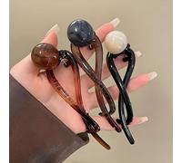 Lot de 3 pinces à cheveux vintage en perles torsadées avec prise en main antidérapante pour queues de cheval et chignons Accessoires pour cheveux pour femme