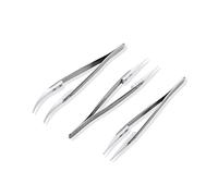 Lot de 3 pinces à épiler en céramique de précision antistatiques pour réparation électronique, fabrication de bijoux et bricolage (3 types)