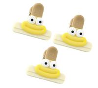 Lot de 3 pinces à frites pratiques multi-usages pour le stockage des aliments, accessoires de scellage, accessoires de cuisine, fournitures d'organisation de collations en acrylique