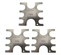 Lot de 3 pinces à sertir PEX 3/8" avec guide Go/No-Go pour robinetterie sanitaire, outil en métal pour connecter en toute sécurité des tuyaux PEX et des anneaux en cuivre dans la zone d'installation