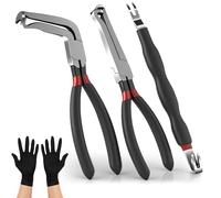Lot de 3 pinces à tronçonner électriques: 3 Pezzi Pinze Elettriche Disconnect Pliers Morsetti per Cavi Domestici con un Paio di Guanti Neri