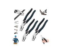 Lot de 3 pinces coupantes multifonctions 9 en 1 de qualité industrielle, extracteur d'ongles/coupe-fil/dénudeuse/pince à sertir, outil de coupe professionnel pour réparation à domicile