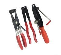 Lot de 3 pinces coupe-carburant pour bottes - Pour tuyau lourd - Avec CV - Pour lignes de joint de refroidissement - 250 mm - Rouge - Pour la plupart des voitures