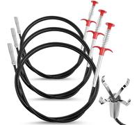 Lot De 3 Pinces De DéBouchage En Spirale, Pince De PréHension Flexible, Crochet De Nettoyage Pour éVier, Spirale De Nettoyage Des Tuyaux Pour Cuisine, Salle De Bain