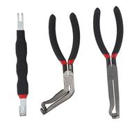 Lot de 3 pinces de démontage de connecteurs électriques 60 degrés pour faisceau de câblage automobile, injecteurs et bobines d'allumage, acier au carbone avec PVC