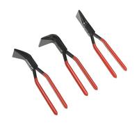 Lot de 3 pinces pliantes 0°, 45°, 90°, pince à plier, pince à plier, pince à plier, pince à plier, pour plier et lisser les tôles, pour métal fin, aluminium plat, toits métalliques, etc. (rouge)