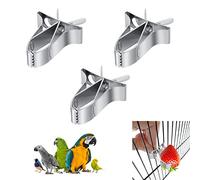 Lot de 3 pinces pour oiseaux - Pour perruches et calopsittes