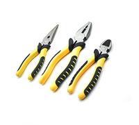 Lot de 3 pinces robustes : pince universelle de 20,3 cm, pince coupante diagonale de 15,2 cm, pince à long bec de 15,2 cm avec poignées souples