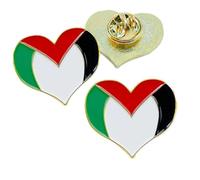 Lot de 3 pin's en métal avec drapeau de la Palestine, petit drapeau de la Palestine, pastèque nationale de la Palestine, 3pcs