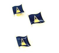 Lot de 3 pin's en métal émaillé avec drapeau Sainte-Lucie des Caraïbes