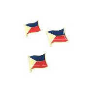 Lot de 3 pin's en métal émaillé Motif drapeau des Philippines