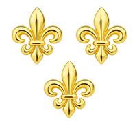 Lot de 3 Pin's Fleur de Lys | Broche Classique et Elégante | Pins Doré Cadeau Epingle de Mariage pour Homme | Épinglette France Patriote