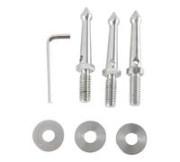 Lot de 3 piques pour trépied en acier inoxydable pour améliorer la stabilité, filetage 3/8", stabilisateurs de jambe de trépied de 80 mm de longueur pour caméra extérieure