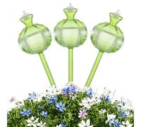 Lot de 3 piquets d'arrosage goutte à goutte pour d'intérieur, système d'irrigation goutte à goutte | Pour fleurs, orchidées, jardin, cour, balcon, terrasse, salon, dortoir