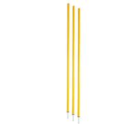 Lot de 3 piquets de slalom d'entrainement jaune rouge