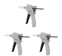 Lot de 3 pistolets à colle en plastique 30 ml - Pistolet à colle manuel à tube unique - Distributeur d'adhésif thermofusible - Pistolet à colle liquide unique