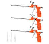 Lot de 3 pistolets à mousse : pistolet à mousse de construction, pistolet à mousse PU en métal pour le remplissage et l'étanchéité, pistolet à mousse de construction pour la maison et le bureau pour