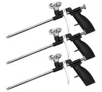 Lot de 3 pistolets à mousse polyuréthane, pistolets à mousse de construction, en métal, pistolet doseur professionnel avec poignée ergonomique en plastique, pour bricoleurs professionnels, pour