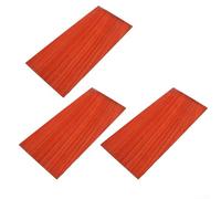 Lot de 3 placages de tête de guitare acoustique pour constructeurs de guitare acoustique, sapelli, fleur rouge, poire, palissandre, pour projets de tête de luthier (C)
