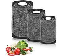 Lot de 3 Planches à découper,Alimentaires PP-Matériel,Planche à Découper de Cuisine, Antidérapante et Antibactérienne pour Viande,Légumes,Fruits