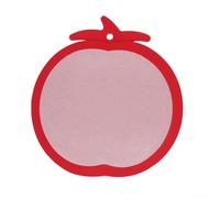 Lot de 3 planches à découper multifonctionnelles en polypropylène et TPE en forme de tomate/poivre/citron pour barbecue en plein air et cuisine (rouge)