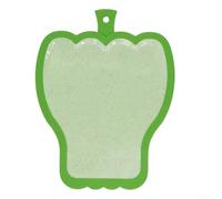 Lot de 3 planches à découper multifonctionnelles en polypropylène et TPE en forme de tomate/poivre/citron pour barbecue en plein air et cuisine (vert)