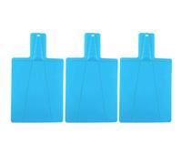 Lot de 3 planches à découper pliables en plastique, 38 x 21,5 cm, antidérapantes et pliables pour cuisine, pique-nique, couper des fruits, des légumes, de la viande (bleu)
