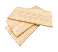 Lot de 3 planches de bois rectangulaires en bois brut pour travaux manuels, 30 x 15 x 1 cm, blocs de bois vierges pour sculpter, peindre et brûler