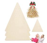Lot de 3 planches de couronnes triangulaires en bois | Cadre de couronne | Couronnes décoratives en bois d'extérieur pour couronnes décoratives de vacances et de ferme