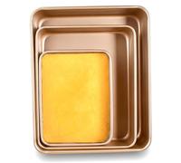 Lot de 3 plaques à biscuits antiadhésives pour la cuisson, ensemble de moules à pâtisserie 9/11/13 pouces, résistant la rouille et la déformation, pour biscuits, gâteaux, rôtissoires, ensemble