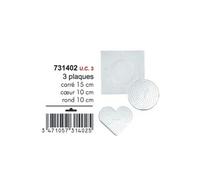 lot de 3 plaques a picots perlou