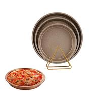 Lot de 3 plaques à pizza antiadhésives pour la cuisine à la maison, 3 tailles L, M, S