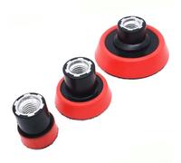 Lot de 3 plaques d'appui de ponçage avec filetage 5/8-11 pour polisseuse rotative, disque éponge en mousse de moulage intégré pour correction de peinture de voiture (rouge)