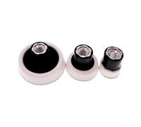 Lot de 3 plaques d'appui de ponçage avec filetage 5/8-11 pour polisseuse rotative, disque éponge en mousse de moulage intégré pour correction de peinture de voiture (blanc)