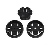 Lot de 3 plaques de base pour ordinateur de vélo - Compatible avec Garmin Bryton pour GPS Cateye - Support de montage de potence de vélo - Plastique noir