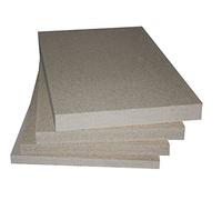 Lot de 3 plaques de vermiculite chamotte de rechange, 500 x 300 x 30 mm, revêtement de chambre de combustion