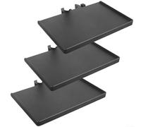 Lot de 3 plateaux de cartes son pour support de microphone, rangement pratique pour accessoires pour artistes (20 x 14 cm)