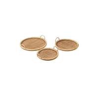 Lot de 3 Plateaux de Service "Rotin" 48cm Naturel