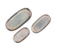 Lot de 3 plateaux & plats à four en grès gris D Björn