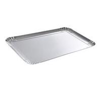 lot de 3 plateaux rectangulaires jetables en carton 28x42 cm argent Argent G
