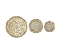 Lot de 3 plateaux ronds Samir en acier doré - Atmosphera Créateur d'intérieur