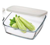 Lot de 3 plats Carrés avec Couvercles de Conservation, Contenances 0,50L, 1L et 1,70L - Verre Borosilicate - 350 - SIMAX