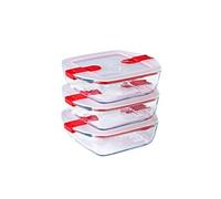 , lot de 3 plats carrés cook & heat 20 x 17cm
