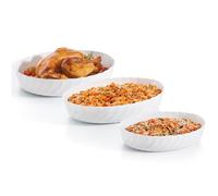 Lot de 3 plats de cuisson ovales Smart Cuisine Trianon - Luminarc - Résistant au four à 250°C - Empilables - 3 formats Luminarc