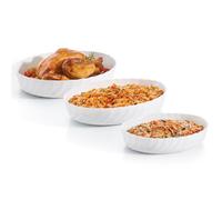 Lot de 3 plats de cuisson ovales Smart Cuisine Trianon - Luminarc - Résistant au four à 250°C - Empilables - 3 formats