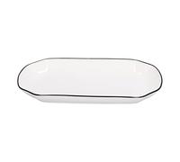 Lot de 3 plats de service en céramique de 30,5 cm, 550 ml, soupe de nouilles en céramique blanche, assiette de poisson, assiettes ovales, plateaux de service en porcelaine pour