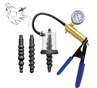 Lot de 3 plugs anaux en silicone avec ventouse - Analdildo pour hommes et femmes, masseur prostatique, dilatateur anal avec effet pompe intime pour stimulation du point G clitoris (Bleu)