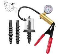 Lot de 3 plugs anaux en silicone avec ventouse - Analdildo pour hommes et femmes, masseur prostatique, dilatateur anal avec effet pompe intime pour stimulation du point G clitoris (Rouge)
